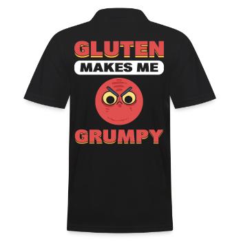 Gluten macht mich mürrisch Glutenfreie Diät - Männer Poloshirt - Schwarz - Hinten - Kai (181cm)
