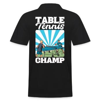 Table Tennis Champion Ping Pong - Polo Homme - noir - Dos - Kai (181cm)