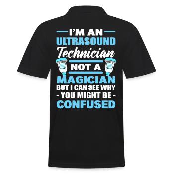 Ich bin ein Ultraschalltechniker und kein - Männer Poloshirt - Schwarz - Hinten - Kai (181cm)