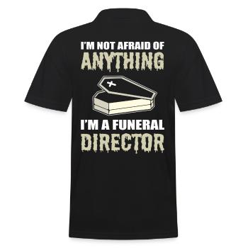 I'm Not Afraid Of Anything I'm A Funeral Director - Men's Polo Shirt - black - Back - Kai (181cm)