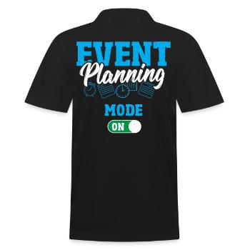 Event Planning Mode On Event Planning Event - Men's Polo Shirt - black - Back - Kai (181cm)