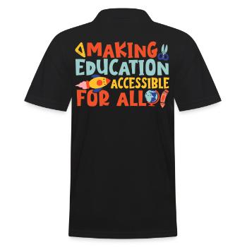 Rendre l’éducation accessible aux personnes ayant des besoins éducatifs spéciaux - Polo Homme - noir - Dos - Kai (181cm)