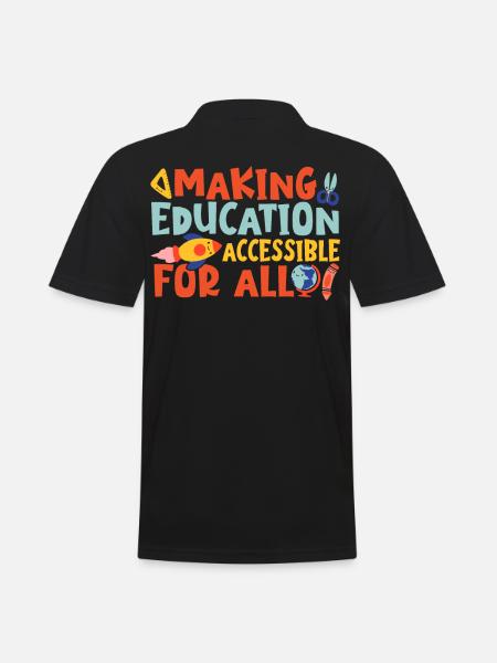 Making Education Accessible Special Education - Men's Polo Shirt - black