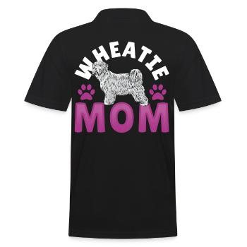 Wheatie Mama Wheaten Terrier - Männer Poloshirt - Schwarz - Hinten - Kai (181cm)