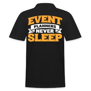 Event Planners Never Sleep Event Planning Event - Men's Polo Shirt - black - Back - Kai (181cm)