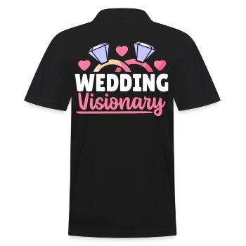 Wedding Visionary Wedding Planner Wedding Planning - Men's Polo Shirt - black - Back - Kai (181cm)