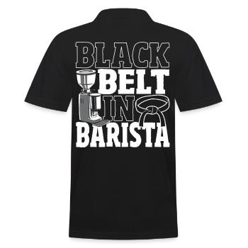 Black Belt In Barista Coffee Coffeemaker Barista - Men's Polo Shirt - black - Back - Kai (181cm)