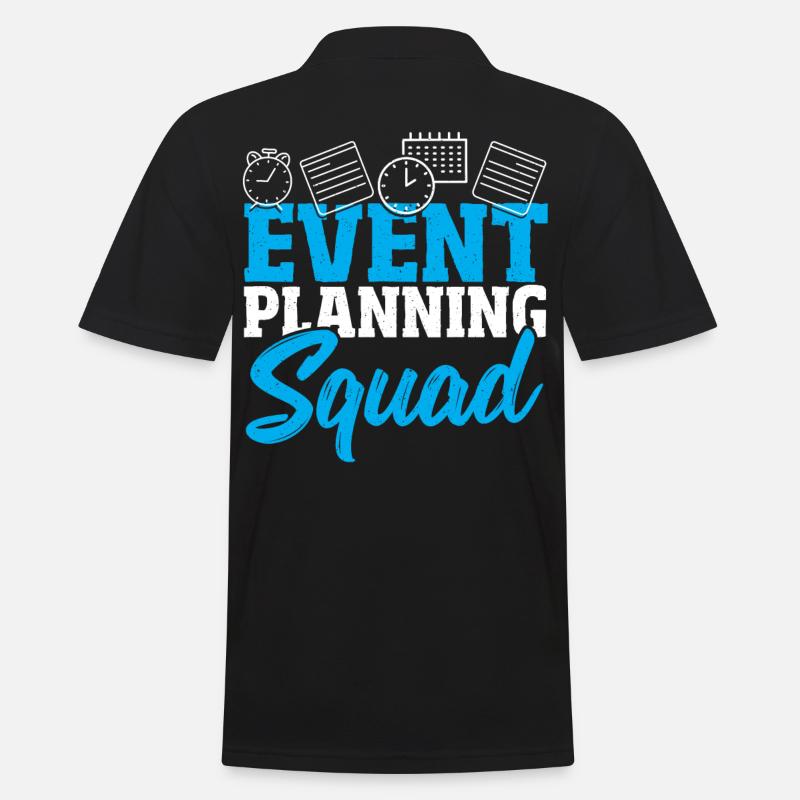 Event-Planung Squad Event-Planung Event-Planer - Männer Poloshirt - Schwarz