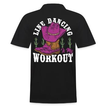 Line Dancing Is My Workout Line Dance Line Dancer - Men's Polo Shirt - black - Back - Kai (181cm)