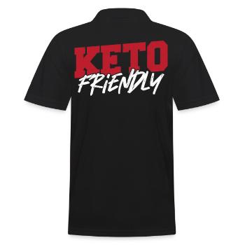 Keto Friendly Keto Diät Ketogenic Ketone - Männer Poloshirt - Schwarz - Hinten - Kai (181cm)