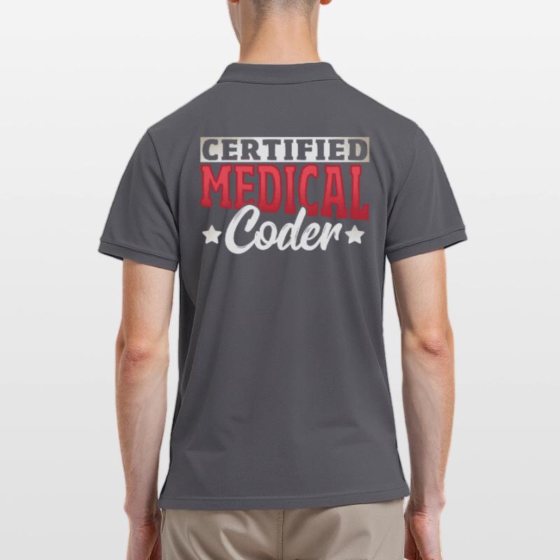 Certified Medical Coder Medical Coder Medical Men's Polo Shirt