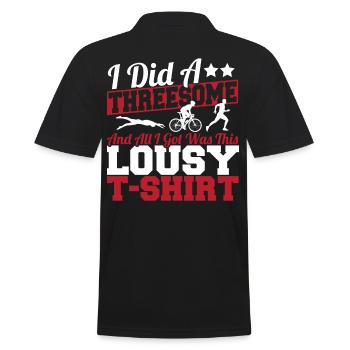 Did A Threesome And All I Got Was This Lousy - Men's Polo Shirt - black - Back - Kai (181cm)