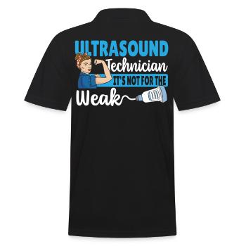 Ultraschalltechniker ist nichts für schwache - Männer Poloshirt - Schwarz - Hinten - Kai (181cm)