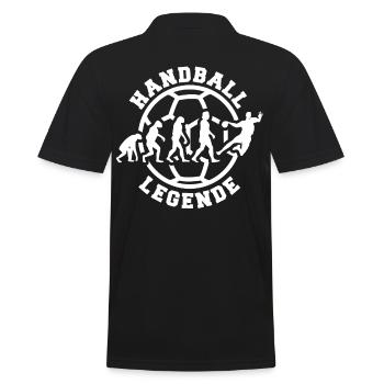 Handball Legende Für Handballer Handball Spieler - Männer Poloshirt - Schwarz - Hinten - Kai (181cm)