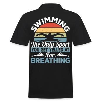 Natation Le seul sport dans lequel vous pouvez - Polo Homme - noir - Dos - Kai (181cm)