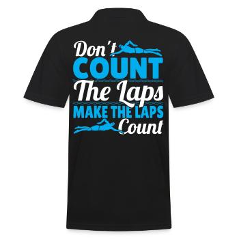 Swimmer Don't Count The Laps Make The Laps Count - Men's Polo Shirt - black - Back - Kai (181cm)