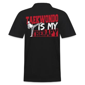 L’art martial Taekwondo est ma thérapie Taekwondo - Polo Homme - noir - Dos - Kai (181cm)
