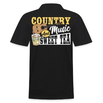 Süßer Tee Eistee Country-Musik und süßer Tee - Männer Poloshirt - Schwarz - Hinten - Kai (181cm)