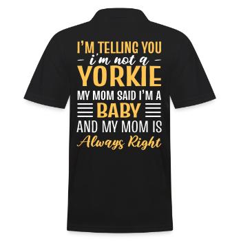 Yorkie Mom Yorkshire Hundeliebhaber Yorkshire - Männer Poloshirt - Schwarz - Hinten - Kai (181cm)
