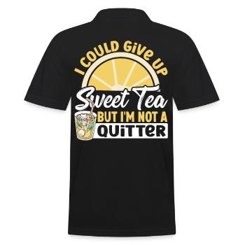 Ich könnte Sweet Tea aufgeben, aber ich bin kein - Männer Poloshirt - Schwarz - Hinten - Kai (181cm)