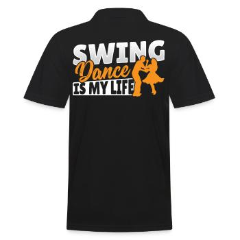 La danse swing est ma vie Danse swing - Polo Homme - noir - Dos - Kai (181cm)