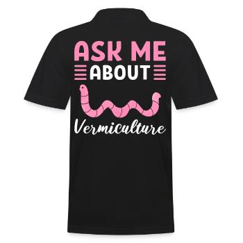 Posez-moi des questions sur l’élevage de vers de vermiculture / - Polo Homme - noir - Dos - Kai (181cm)