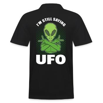I'm Still Saying UFO Alien - Männer Poloshirt - Schwarz - Hinten - Kai (181cm)