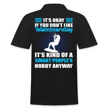 It's Okay If You Don't Like Wakeboarding It's - Männer Poloshirt - Schwarz - Hinten - Kai (181cm)