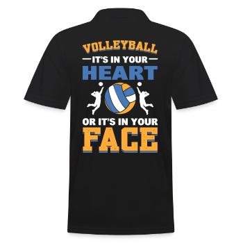 Le volley-ball est dans votre cœur ou dans votre cœur - Polo Homme - noir - Dos - Kai (181cm)