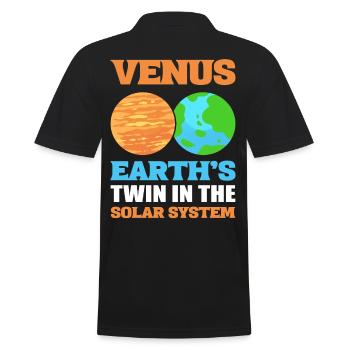 Planet Venus Earth's Twin In The Solar System - Men's Polo Shirt - black - Back - Kai (181cm)