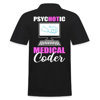 Codeur médical psychotique Codage médical - Polo Homme - noir - Dos - Kai (181cm)