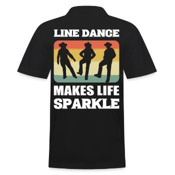 La danse en ligne fait scintiller la vie Ligne de danse - Polo Homme - noir - Dos - Kai (181cm)