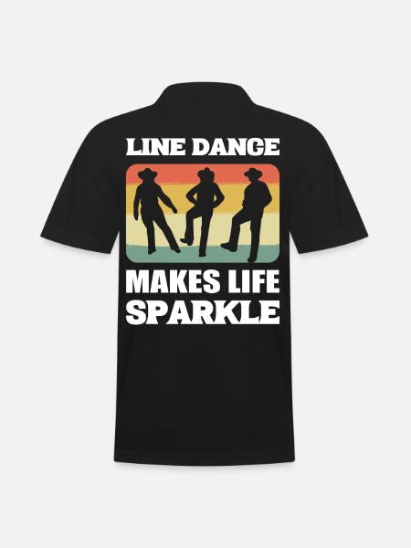 Line Dancing Makes Life Sparkle Line Dance Line - Men's Polo Shirt - black