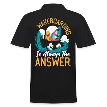 Wakeboarding Is Always The Answer Wakeboard - Men's Polo Shirt - black - Back - Kai (181cm)