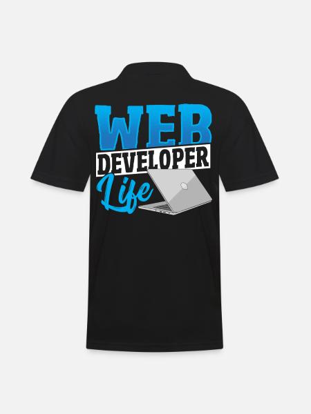 Web Developer Life Web Developer Programmer - Männer Poloshirt - Schwarz