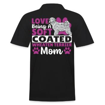 Wheatie Dog Love Eine Soft Coated Wheaten Terrier - Männer Poloshirt - Schwarz - Hinten - Kai (181cm)