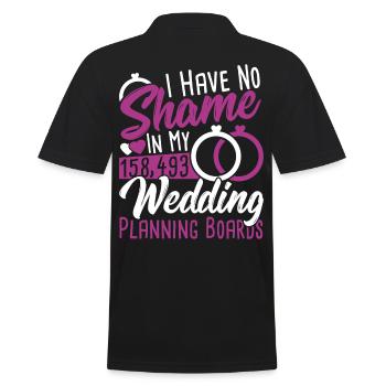 Hochzeitsplaner haben keine Scham in meinen - Männer Poloshirt - Schwarz - Hinten - Kai (181cm)