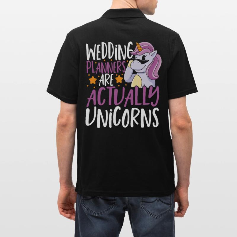 Hochzeitsplaner sind eigentlich Einhörner Männer Poloshirt