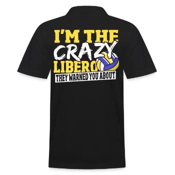 I'm The Crazy Libero They Warned You About - Men's Polo Shirt - black - Back - Kai (181cm)