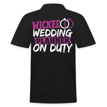 Wicked Wedding Planner On Duty Hochzeitsplanung - Männer Poloshirt - Schwarz - Hinten - Kai (181cm)