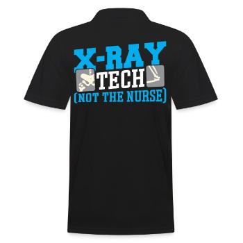 X-ray Tech (Not The Nurse) X-Ray Technologist - Men's Polo Shirt - black - Back - Kai (181cm)