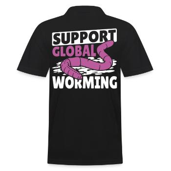 Soutien mondial à l’agriculture vermifuge - Polo Homme - noir - Dos - Kai (181cm)