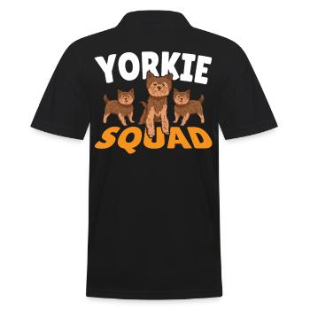 Yorkie Squad Yorkshire Terrier Chien - Polo Homme - noir - Dos - Kai (181cm)