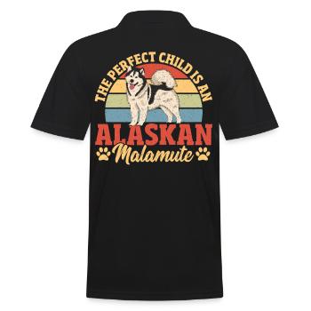 Schlittenhund Alaskan Malamute Fan Alaskan - Männer Poloshirt - Schwarz - Hinten - Kai (181cm)