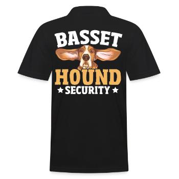 Tierliebhaber Basset Hound Hund Basset-Hound - Männer Poloshirt - Schwarz - Hinten - Kai (181cm)