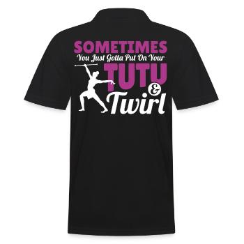 Majorette Marching Band Art Dancer Twirler - Polo Homme - noir - Dos - Kai (181cm)