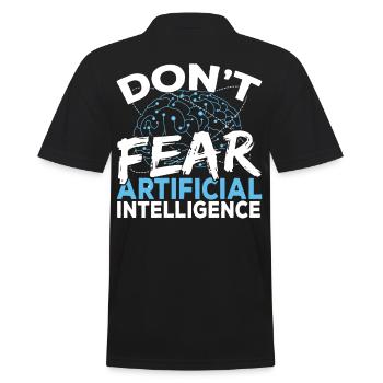 Digital Brain AI Deep Learning Neuronales - Männer Poloshirt - Schwarz - Hinten - Kai (181cm)