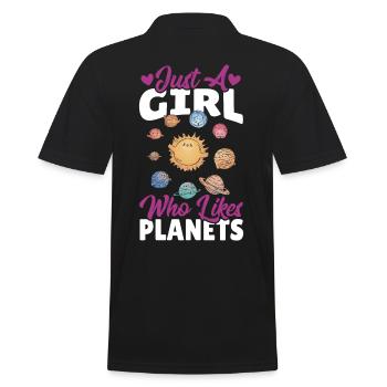 Astronomie Juste une fille qui aime les planètes - Polo Homme - noir - Dos - Kai (181cm)