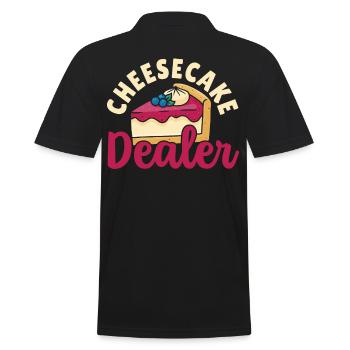 Gâteau au fromage confiseur Pâtisserie Amateur de gâteau au fromage - Polo Homme - noir - Dos - Kai (181cm)