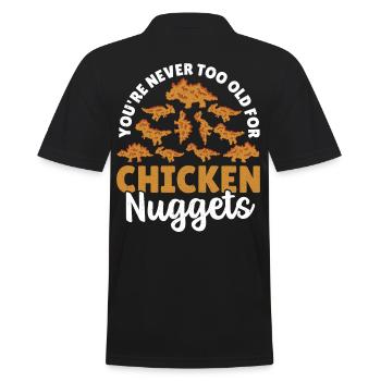 Nuggets Lover Chicken Nugget Fast Food Chicken - Polo Homme - noir - Dos - Kai (181cm)